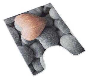 Bellatex koupelnová předložka 3D tisk 50x60cm s výkrojem Kámen Šedá