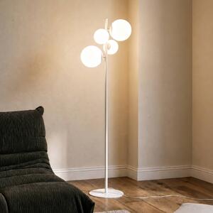 ALDEX Stojací lampa Dione, čtyřramenná, bílá, Bílá / opál, Obývací pokoj / jídelna, Sklo, Moderní