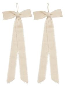 Vánoční ozdoba Bow Small Natural – set 2 ks