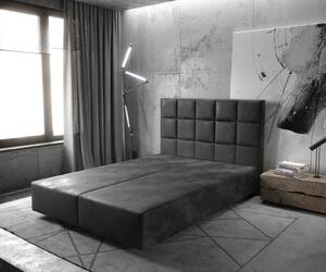 DELIFE Boxspring postel Dream-Fine 160x200 cm mikrovlákno antracitová vintage
