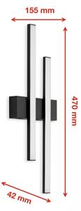 Telefunken - LED Venkovní nástěnné svítidlo 2xLED/4W/230V IP44 černá