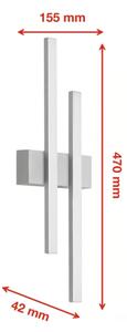 Telefunken - LED Venkovní nástěnné svítidlo 2xLED/4W/230V IP44 stříbrná