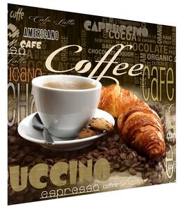 Fototapeta Chutná káva a croissant Materiál: Samolepící, Rozměry: 268 x 100 cm