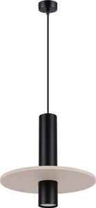 Sollux SL.1882 - Lustr na lanku PELTA 1xGU10/10W/230V černá/krémová