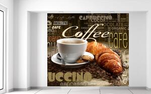 Fototapeta Chutná káva a croissant Materiál: Samolepící, Velikost: 268 x 240 cm