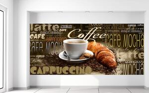 Fototapeta Chutná káva a croissant Materiál: Samolepící, Velikost: 536 x 240 cm