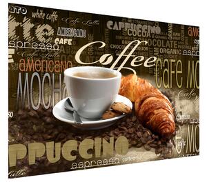 Fototapeta Chutná káva a croissant Materiál: Samolepící, Rozměry: 536 x 240 cm