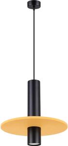 Sollux SL.1883 - Lustr na lanku PELTA 1xGU10/10W/230V černá/žlutá