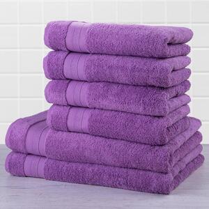 Sada froté ručníků a osušek MEXICO fialová 6 ks
