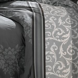 Bavlněné ložní povlečení NATURA šedé francouzská postel