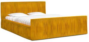 Luxusní postel VISCONSIN 90x200 s kovovým zdvižným roštem ORANŽOVÁ