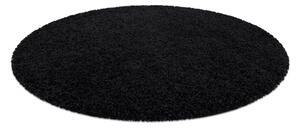 Makro Abra Kulatý koberec jednobarevný SOFFI shaggy 5cm černý Rozměr: průměr 80 cm