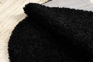 Makro Abra Kulatý koberec jednobarevný SOFFI shaggy 5cm černý Rozměr: průměr 80 cm