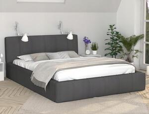 Luxusní postel FLORIDA 120x200 s kovovým zdvižným roštem GRAFIT