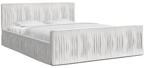 Luxusní postel VISCONSIN 90x200 s kovovým zdvižným roštem BÍLÁ