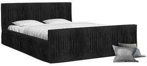 Luxusní postel VISCONSIN 90x200 s kovovým zdvižným roštem ČERNÁ