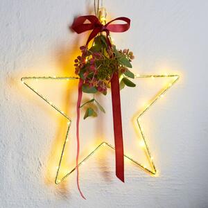 LED dekorativní hvězda Liva Star, zlatá, Ø 30 cm