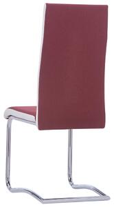 Jídelní židle Hagley - 2 ks - textil | vínové
