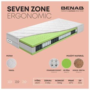BENAB Matrace Benab Seven Zone Ergonomic - 80x200 cm, výška 23 cm