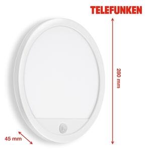 Telefunken 313706TF-LED Venkovní nástěnné svítidlo se senzorem LED/15W/230V IP44
