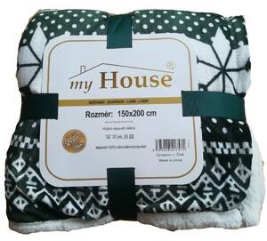 Měkoučká beránková deka se zimním motivem v zelené barvě, která vás jistě zahřeje. Imitace ovčí vlny, velmi příjemná na dotek, nekouše. Rozměr 150x200 cm