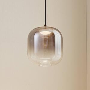 Lucande LED závěsné svítidlo Avelina, Ø 14 cm, 1 světlo. černá, Obývací pokoj / jídelna, Sklo, Moderní
