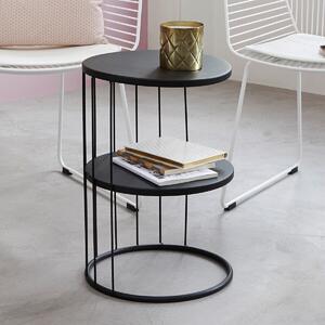 Černý kovový odkládací stolek Kobu