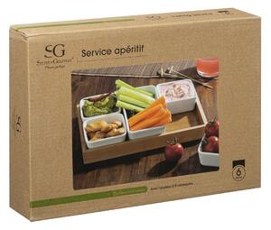 Keramická servírovací miska Serv 28x19 cm sada 5ks