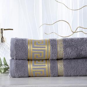 Sada 2 kusů bambusových ručníků ROMA tmavě šedá 50 x 100 cm