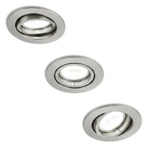 Philips - SADA 3x Podhledové svítidlo PERIDOT 1xGU10/7W/230V stříbrná