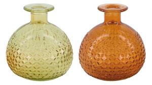 Vázy z recyklované skla - oranžová/žlutá