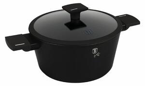 Kastrol s titanovým povrchem a poklicí 24 cm Matte Black Collection