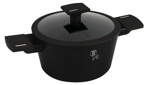 Kastrol s titanovým povrchem a poklicí 20 cm Matte Black Collection