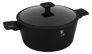 Kastrol s titanovým povrchem a poklicí 28 cm Matte Black Collection