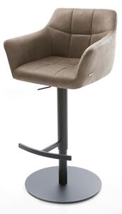 DELIFE Barová židle Yulo-Flex vintage taupe otočná podnož výškově nastavitelná kov