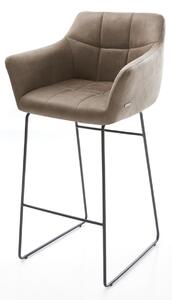 DELIFE Barová židle Yulo-Flex vintage taupe tenká podnož kov