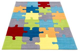 Nirmal Dětský kusový koberec PUZZLE MULTI vícebarevný Rozměr: 100x150 cm