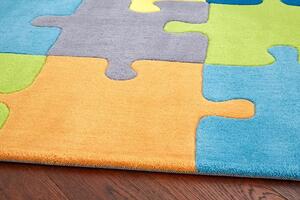 Nirmal Dětský kusový koberec PUZZLE MULTI vícebarevný Rozměr: 100x150 cm
