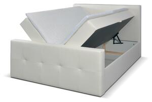 Jednolůžková postel Boxspring 120 cm Annira (bílá). 1033218