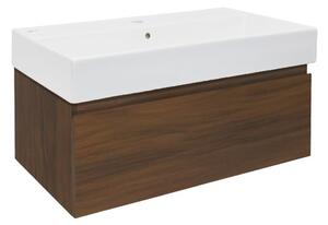 Koupelnová skříňka s umyvadlem SAT B-Way 80x30x45 cm ořech mat BWAY80NUTU2