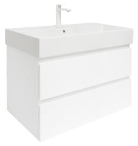 Koupelnová skříňka s umyvadlem SAT B-Way 79x50x45 cm bílá lesk BWAY280WU2BBI