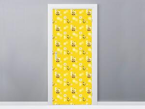 Fototapeta na dveře Malé žluté včelky Materiál: Samolepící, Rozměry: 95 x 205 cm