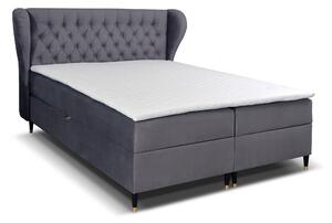 Kontinentální postel 180 cm Ortun (tmavě šedá). 1033261