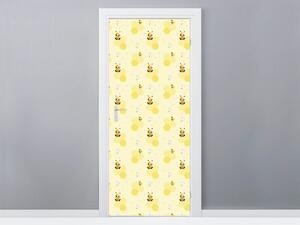 Fototapeta na dveře Žluté včelky Materiál: Samolepící, Rozměry: 95 x 205 cm