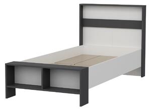 Jednolůžková postel 90 cm Live (antracit + bílá). 1089312