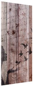 Fototapeta na dveře Láska na dřevě Materiál: Samolepící, Rozměry: 95 x 205 cm