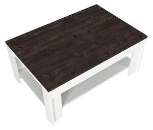 Konferenční stolek Donna (tmavě hnědá + bílá). 1089321