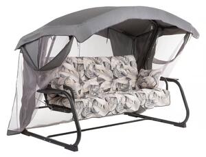 Zahradní houpačka Ravenna Lux Black Edition s moskytiérou a s bočními stolky G057-06PB PATIO 448634