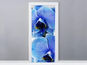 Fototapeta na dveře Modrá orchidej Materiál: Samolepící, Velikost: 95 x 205 cm