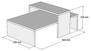 Konferenční stolek Glowie (dub safírový + antracit). 1089335